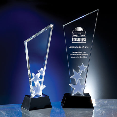 Crystal Hollywood Star Award Engraved and Personalized