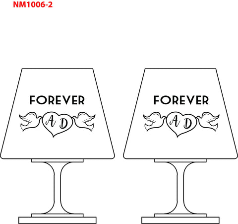 Set of 2 Anniversary Crystal Brandy Snifter Glass Engraved and Personalized