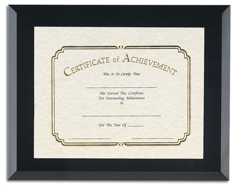 Elevate Achievements with the Black Glass Certificate Frame from Designs Engraved