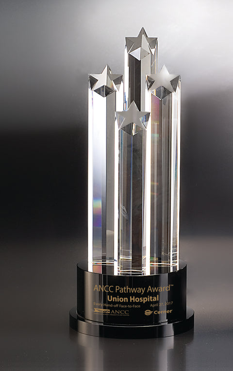 Crystal Elevate Star Award Engraved and Personalized