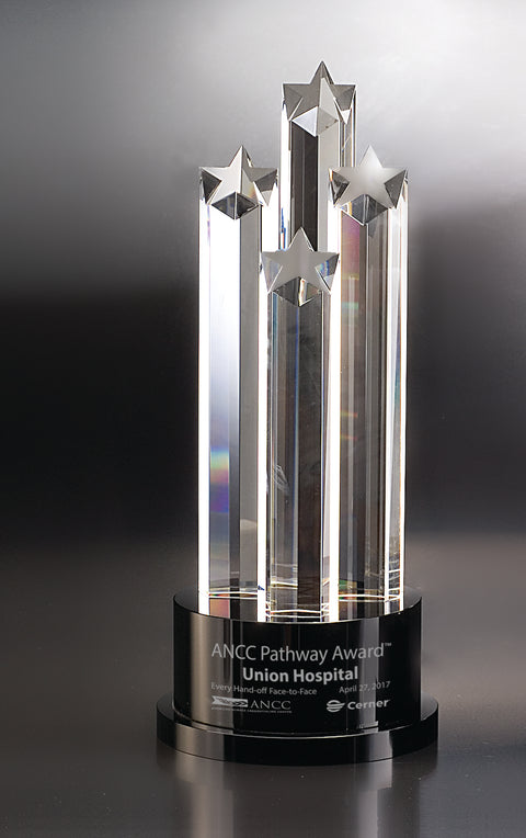Crystal Elevate Star Award Engraved and Personalized