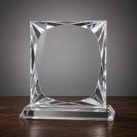 Crystal Beveled Back Award Custom Engraved and Personalized