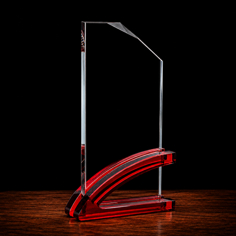 Crystal Red Donato Recognition Award Engraved and Personalized