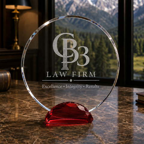 Crystal Red Crispy Award Custom Engraved and Personalized