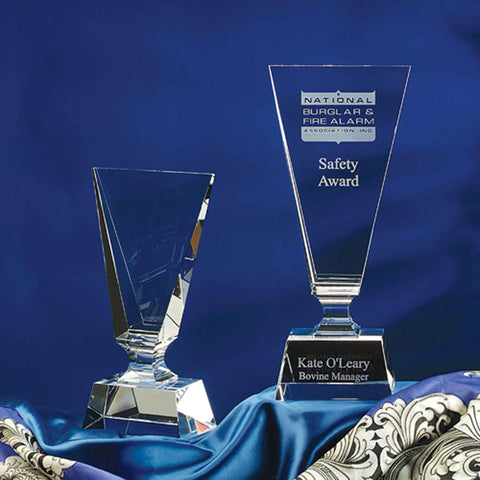 Crystal Cleo Award Custom Engraved and Personalized