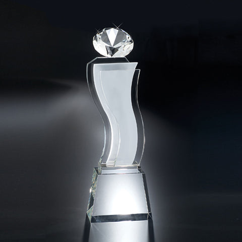 Crystal Esmeralda Diamond Award Engraved and Personalized
