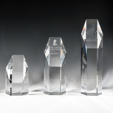 Crystal Natalie Award Engraved and Personalized