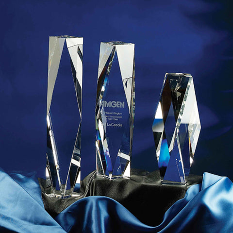 Crystal Prestige Award Engraved and Personalized