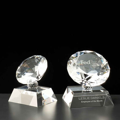 Crystal Rock Diamond Award Custom Engraved and Personalized