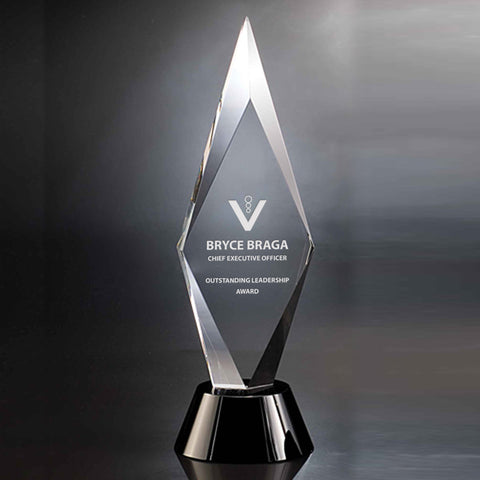 Crystal Tarana Award Engraved and Personalized