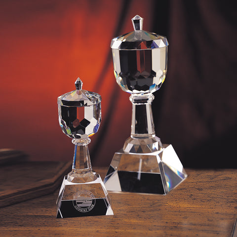 Crystal Trophy Cup Award Engraved and Personalized