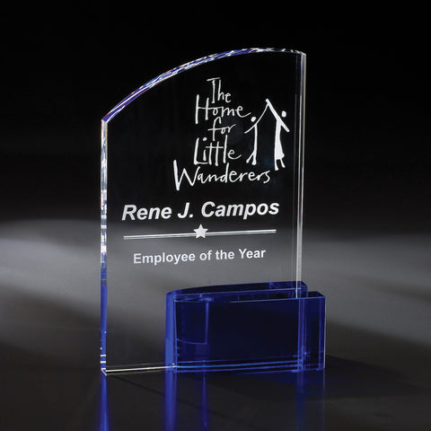 Crystal Serenata Award 5 1/4"W x 8 1/8"H Engraved and Personalized