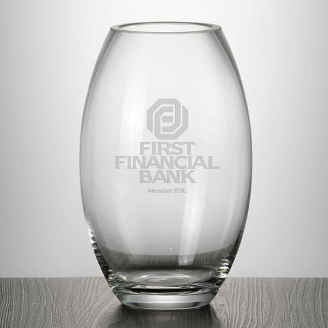 Crystal Lantern Vase 5"W x 9"H Engraved and Personalized