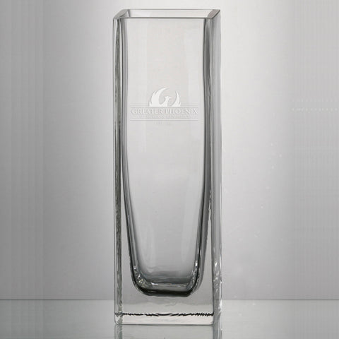 Crystal Petunia Vase 3 1/4"W x 10"H Engraved and Personalized