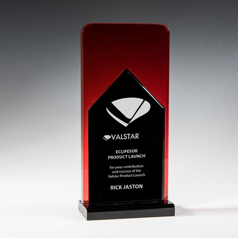 Crystal Aspire Award 4"W x 8 1/2"H by Nik Meller Engraved and Personalized