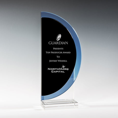 Crystal Canopius Award 3 1/2"W x 9 1/4"H by Nik Meller Engraved Personalized