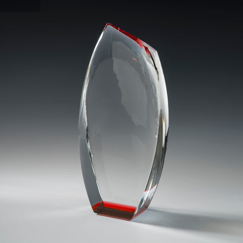 Crystal Granum Award 4"W x 9"H by Nik Meller Engraved and Personalized