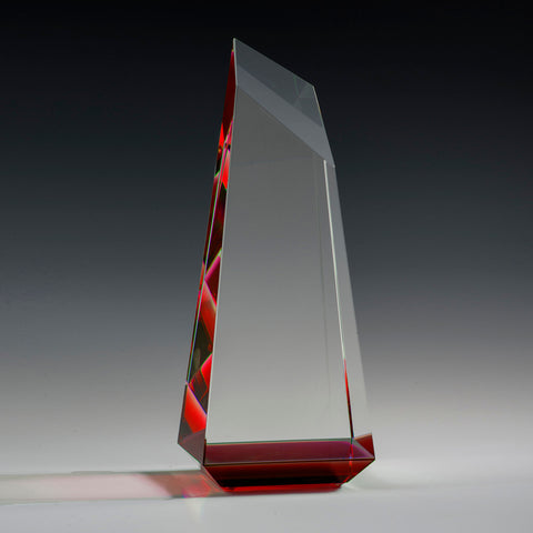 Crystal Lumen Award 3 1/2"W x 9"H by Nik Meller Engraved and Personalized