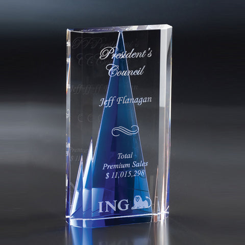 Crystal Savanna Award 4 1/2'W x 8"H by Nik Meller Engraved and Personalized