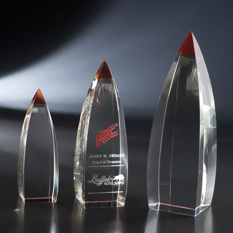 Crystal Red Vetri Award by Nik Meller Custom Engraved Personalized