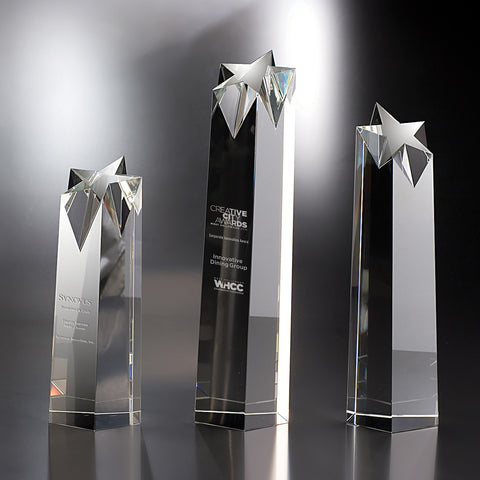 Crystal Rock Star Award Custom Engraved and Personalized