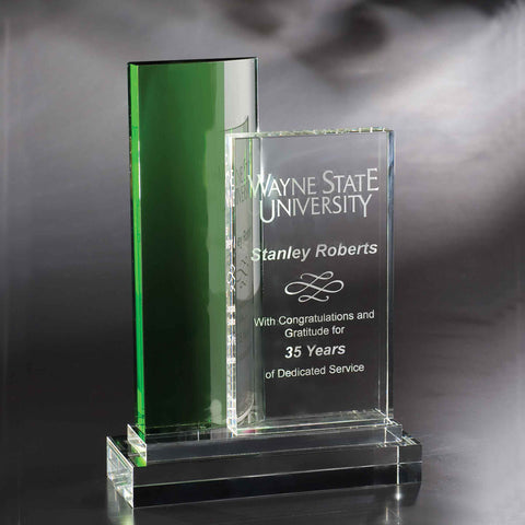 Crystal Infinity Award By Chien J. Wang Engraved and Personallized