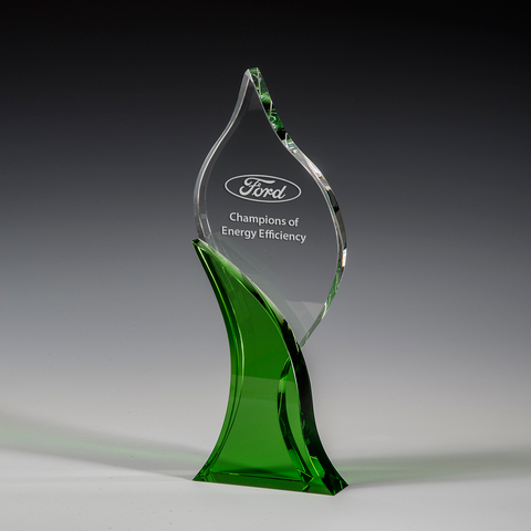 Crystal Spade Award By Chien J. Wang Engraved and Personalized