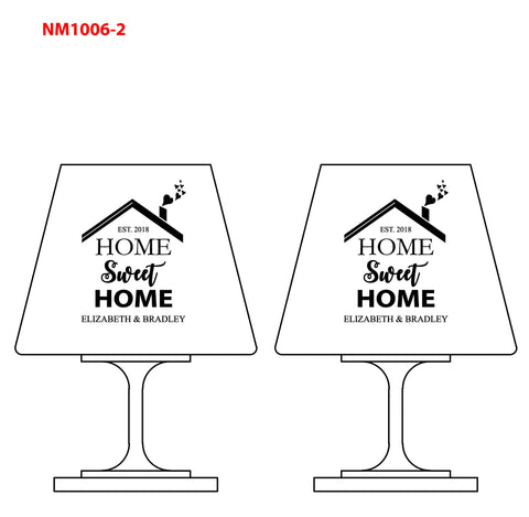 Set of 2 Home Sweet Home Housewarming Brandy Snifter Glass Engraved and Personalized