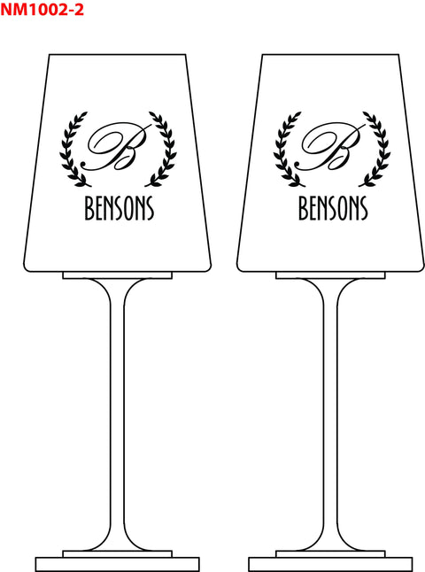 Set of 2 Monogram Housewarming White Wine Glasses Engraved and Personalized