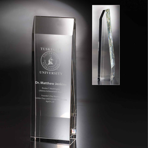 Crystal Flow Award 4'W x 12'H Engraved and Personalized